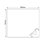 Just Trays Fusion 900x760mm Rectangular Shower Tray Anti-Slip