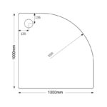Just Trays Fusion 1000mm Quadrant Shower Tray
