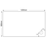 Just Trays Fusion 1200x800mm Rectangular Shower Tray 4 Upstands