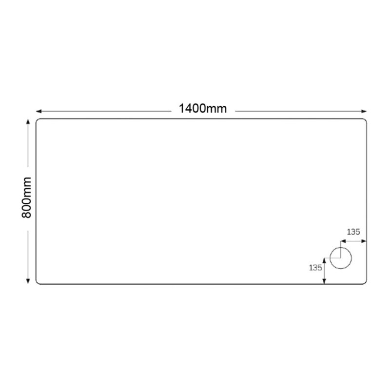 Just Trays Fusion 1400x800mm Rectangular Shower Tray