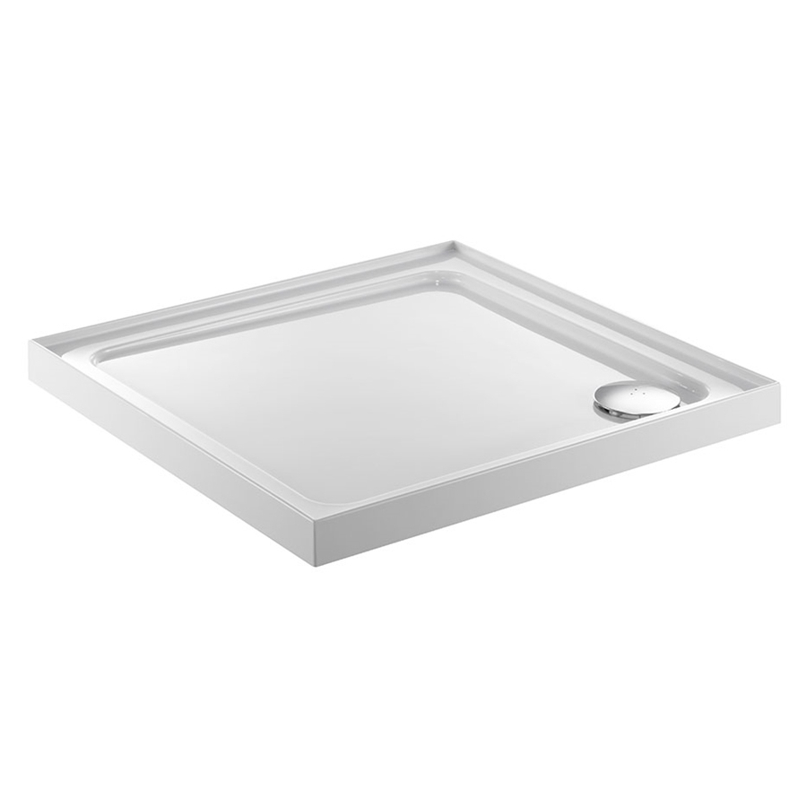 Just Trays Fusion 900mm Square Shower Tray 4 Upstands F90140