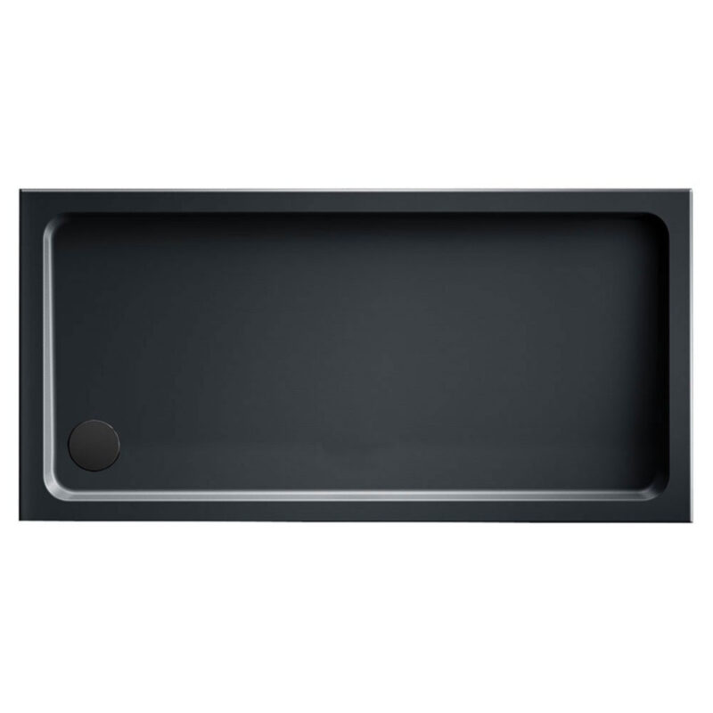 KStone 1000 x 760mm Rectangular Anti-Slip Grey Shower Tray
