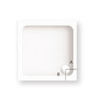 KStone 1000 x 900mm Rectangular Anti-Slip Shower Tray