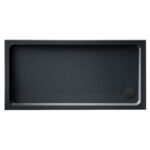KStone 1100 x 800mm Rectangular Anti-Slip Grey Shower Tray
