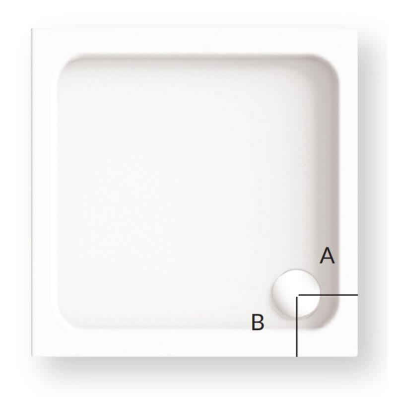 KStone 1100 x 800mm Rectangular Anti-Slip Grey Shower Tray