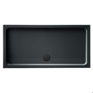 KStone 1500 x 800mm Rectangular Anti-Slip Grey Shower Tray