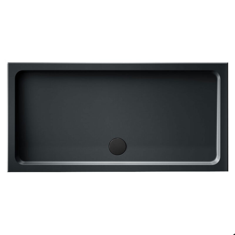 KStone 1600 x 800mm Rectangular Anti-Slip Grey Shower Tray KStone 1600 x 800mm Rectangular Anti-Slip Grey Shower Tray