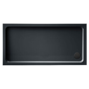 KStone 900 x 700mm Rectangular Anti-Slip Grey Shower Tray
