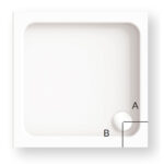 KStone 900 x 800mm Rectangular Anti-Slip Grey Shower Tray