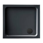 KStone 900 x 900mm Square Anti-Slip Grey Shower Tray