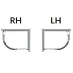 KStone 1000 x 800mm Offset Quadrant Anti-Slip Shower Tray Right Hand
