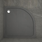 KStone 1000 x 1000mm Quadrant Anti-Slip Grey Shower Tray