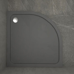 KStone 1000 x 1000mm Quadrant Anti-Slip Grey Shower Tray