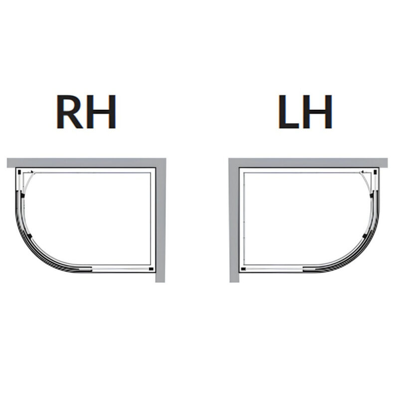 KStone 900 x 760mm Offset Quadrant Shower Tray Left Hand