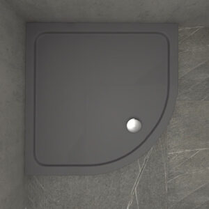 KStone 900 x 900mm Quadrant Anti-Slip Grey Shower Tray