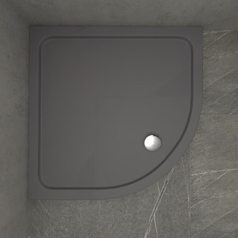 KStone 900 x 900mm Quadrant Anti-Slip Grey Shower Tray KStone 900 x 900mm Quadrant Anti-Slip Grey Shower Tray