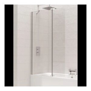Kudos Ultimate 10mm Fold Away Bath Screen Deflector Panel 300mm Left Chrome