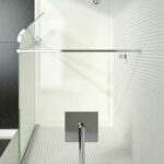 Kudos Ultimate 1100mm Glass Panel 10mm & Black Wall Post