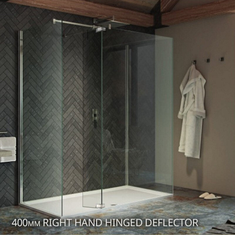Kudos Ultimate 700mm Glass Panel 10mm & Chrome Wall Post