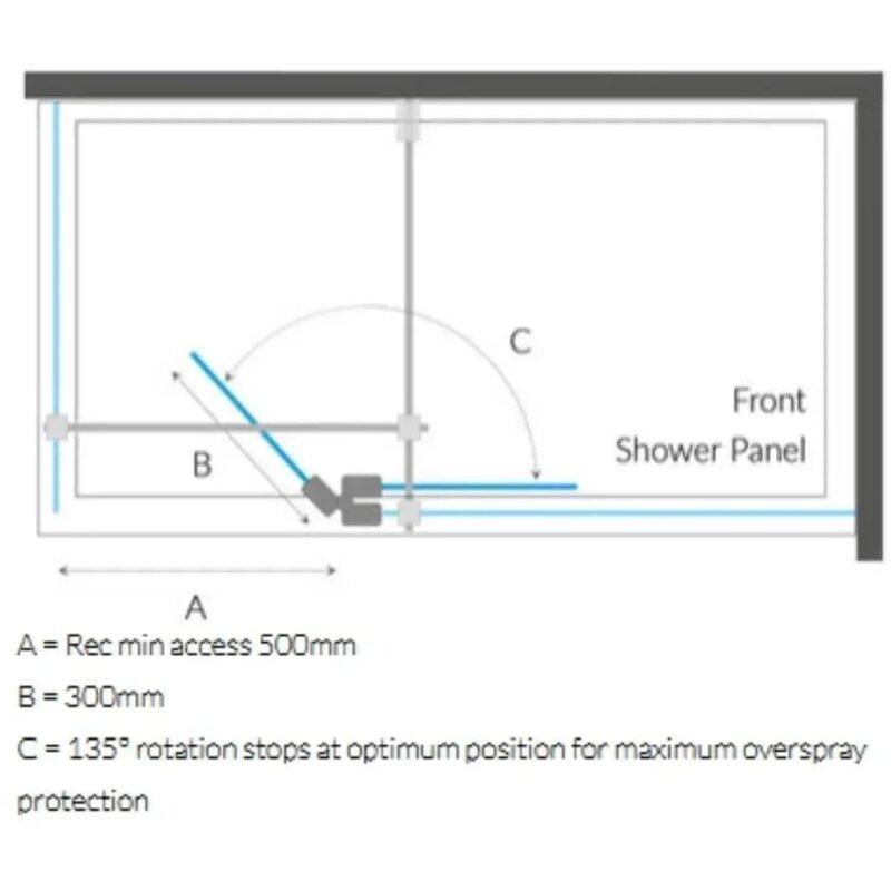 Kudos Ultimate 2 10mm Fold Away Deflector Panel Left Hand Chrome