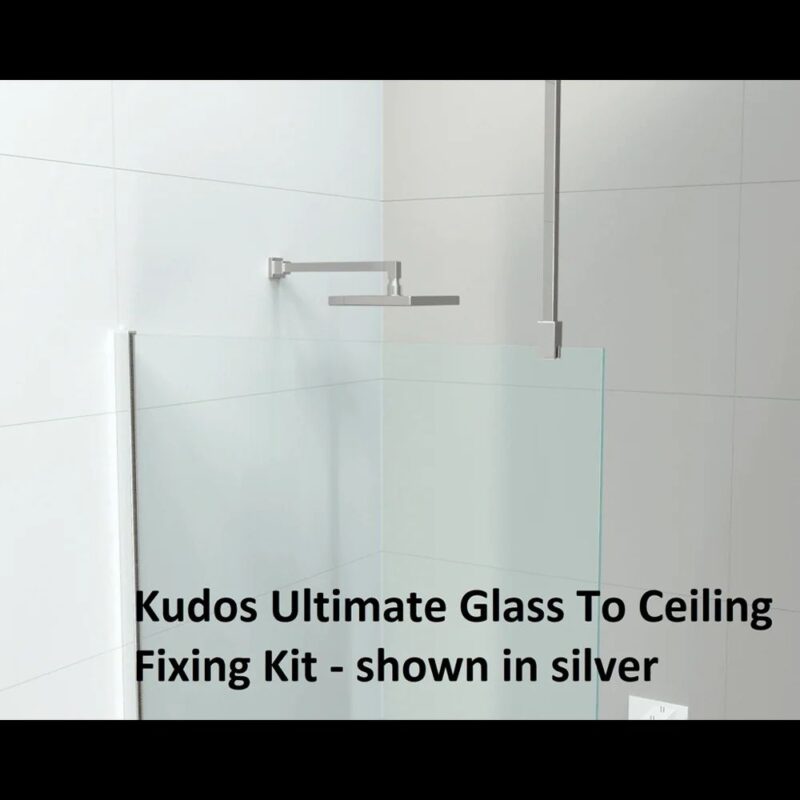 Kudos Ultimate Glass to Ceiling Stabilising Bar 600mm Brushed Brass