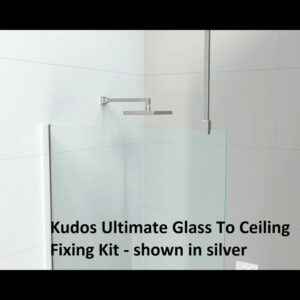 Kudos Ultimate Glass to Ceiling Stabilising Bar 600mm Brushed Nickel