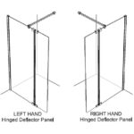 Kudos Ultimate 2 10mm Hinged Deflector Panel 400mm Right Hand Black