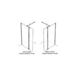 Kudos Ultimate 10mm Hinged Deflector Panel 400mm Left Hand Chrome
