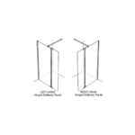 Kudos Ultimate 10mm Hinged Deflector Panel 400mm Right Hand Chrome