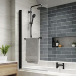 Kudos Inspire Bath Screen 6mm Matt Black