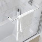 Kudos Inspire Single Panel Bath Screen with Towel Rail 8mm