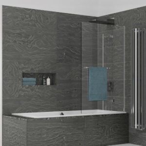 Kudos Inspire 2 Panel Outswing Bath Screen Right Hand Hinged 6mm