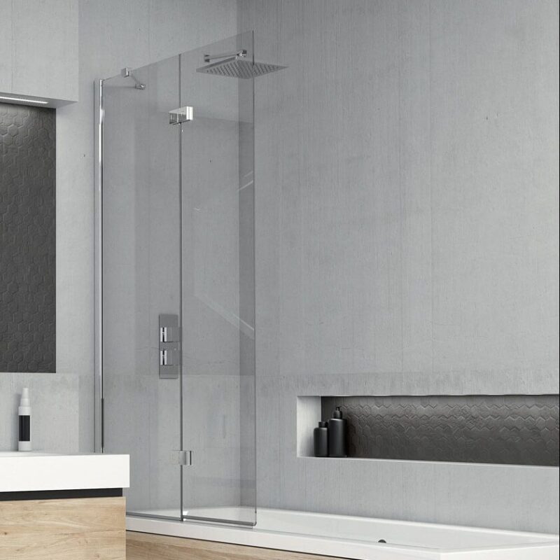 Kudos Inspire 2 Panel In-Fold Bath Screen Left Hand Hinged 6mm Chrome