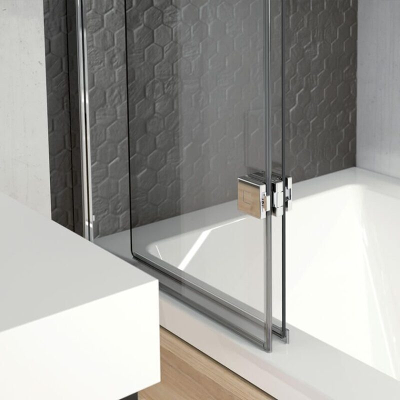 Kudos Inspire 2 Panel In-Fold Bath Screen Left Hand Hinged 6mm Chrome