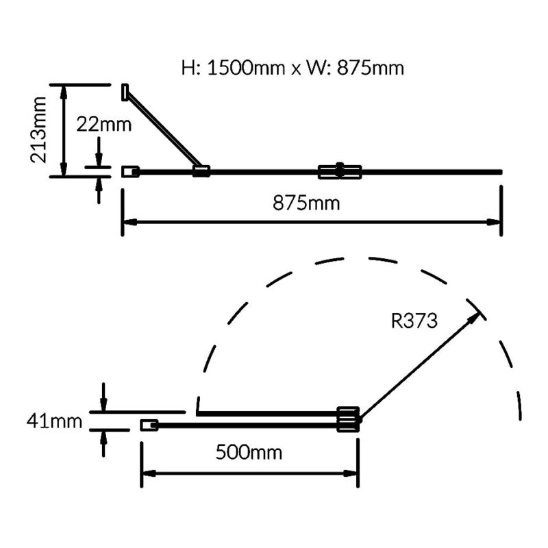 Kudos Inspire 2 Panel In-Fold Bath Screen Left Hand Hinged 6mm Chrome