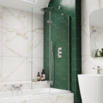 Kudos Inspire 2 Panel In-Fold 6mm Bath Screen Right Hand Chrome