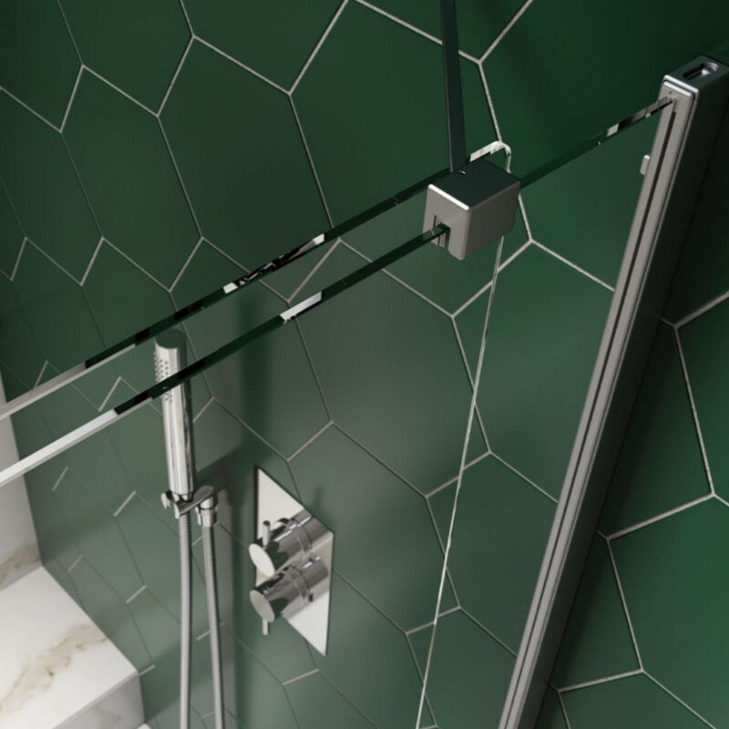 Kudos Inspire 2 Panel In-Fold 6mm Bath Screen Right Hand Chrome