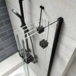 Kudos Inspire 4 Panel Bath Screen 6mm Right Hand Matt Black