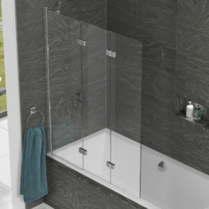 Kudos 3 Panel Bath Screen Triple Bath Screen Left Hand Chrome