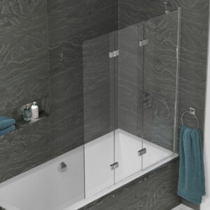 Kudos 3 Panel Bath Screen Triple Bath Screen Right Hand Chrome