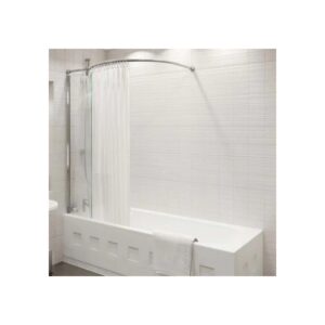 Kudos Inspire 8mm Over Bath Shower Screen with Bow Corner Rail