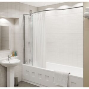 Kudos Inspire Over Bath Shower Panel with Bow Recess Rail 8mm