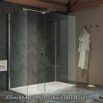Kudos Ultimate 760mm Glass Panel 8mm & Chrome Wall Post