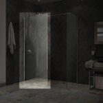 Kudos Ultimate 1000mm Curved Glass Panel 8mm & Chrome Wall Post