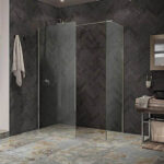 Kudos Ultimate Curved 700mm Wetroom Panel 8mm & Chrome Wall Post