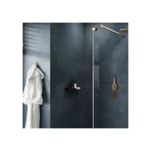 Kudos Ultimate 8mm Fold Away Deflector Panel 300mm Right Hand Brushed Brass