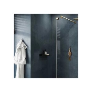 Kudos Ultimate 8mm Fold Away Deflector Panel 300mm Right Hand Brushed Nickel