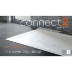 Kudos Connect2 1000 x 810mm Offset Curved Tray Left Hand & Waste