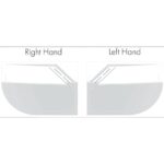 Kudos Connect2 1000 x 810mm Offset Curved Tray Left Hand & Waste