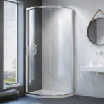 Kudos Connect2 Offset 1000 x 810mm Slate Shower Tray & Waste Right Hand